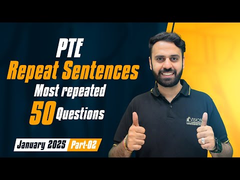 PTE Speaking Repeat Sentence | Real Exam Predictions January 2025 - Part 2 | VLE