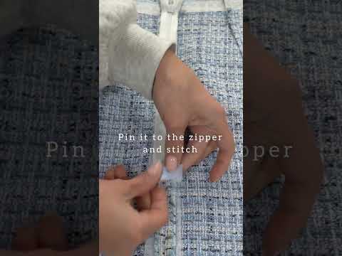 Quick and easy way to cover zipper end  #sewing #patternmaking #sewingtutorial #diy #patternmaker