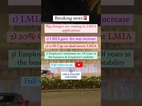 LMIA changes #canada #canadavlogs #canadapr #lmia #workpermit #internationalstudents #nehajugran