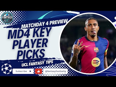 UCL Fantasy Matchday 4 Team Selection | Captaincy Options | Champions League Fantasy Tips 2024/25