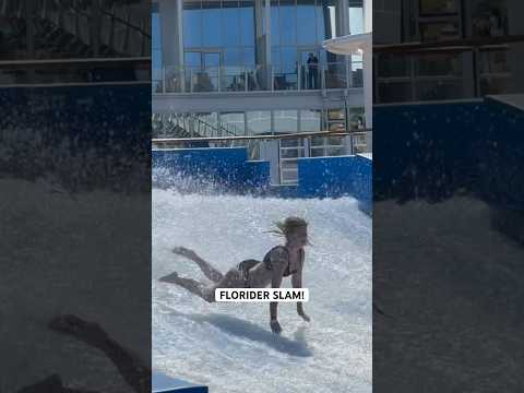 FLOWRIDER SLAM #shorts #royalcaribbean #cruise #harmonyoftheseas