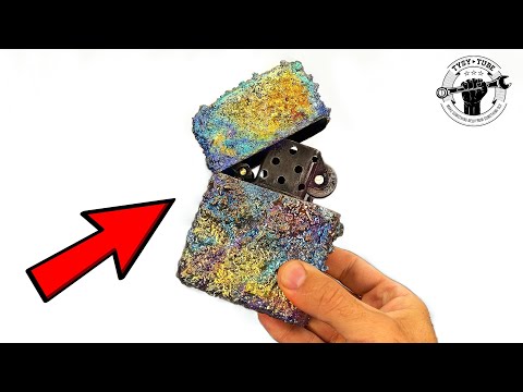 Huge Bismuth Lighter Restoration - ASMR