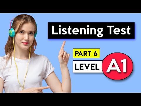 A1 Listening Test - Part 6 | English Listening Test