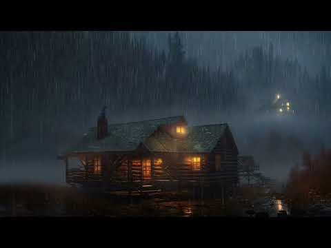 Silent Heavy Rain on a Cottage | HD Relaxing Screensaver