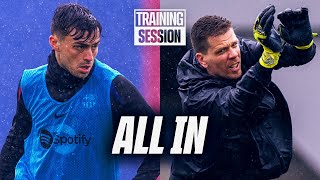 SPEED, INTENSE RONDOS & PRECISION under the RAIN | FC Barcelona Training 🔵🔴