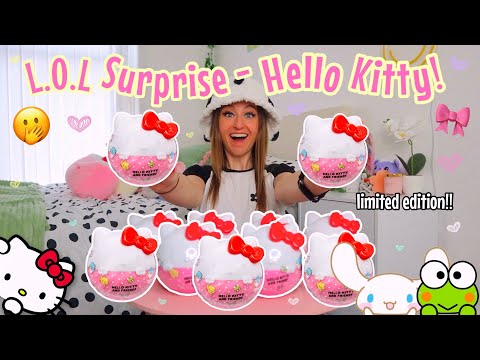 UNBOXING THE *VIRAL* MYSTERY L.O.L SURPRISE X HELLO KITTY CAPSULES!!🫢🎀🧋✨⁉️(ULTRA RARE HUNT!!🤫)