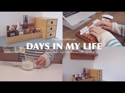 dresser makeover, 6:19 am🌞work from home, easy ramen recipe 🍜own gel nails, family trip