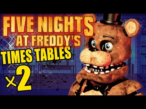 Five Nights at Freddys FNAF Teaching Multiplication Times Tables x2 Educational Math Video for Kids