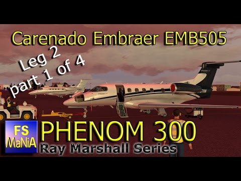 Carenado Embraer PHENOM 300 Brazil to Wichita Leg 2, part 1 of 4