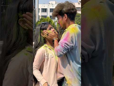 Happy holi❤️🎨 #prashulovers #prasvcreation #layekfam #love #couple #prashantrajput #holi #prasvvlog