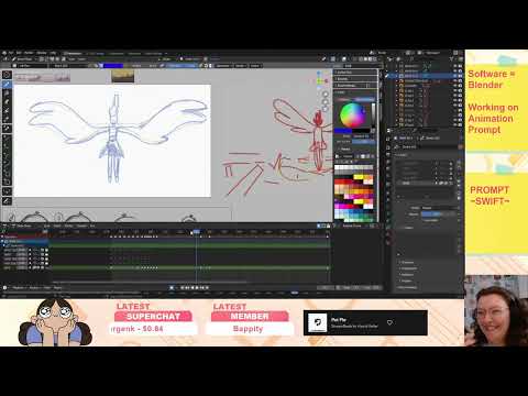 Making a 2D Animation in Blender Grease Pencil // Fighter - Jack Stauber