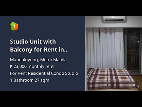 Studio Unit with Balcony for Rent in Acqua Private Residences Mandaluyong City