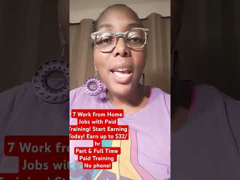 7 Work from Home Jobs with Paid Training   Start Earning Today!#shorts