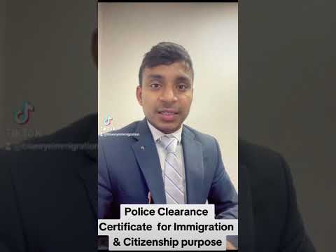 Police Clearance Certificate (PCC) for Immigration & Citizenship purpose