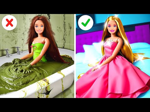 Poor Barbie Wishes a Beauty Makeover! Ultimate Doll Crafts and Hacks