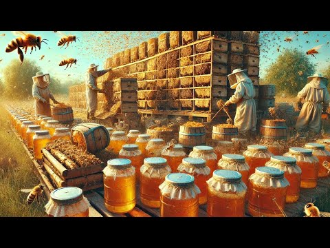 Large-Scale Bee Farms Harvest And Process Millions Of Pounds Of Honey This Way