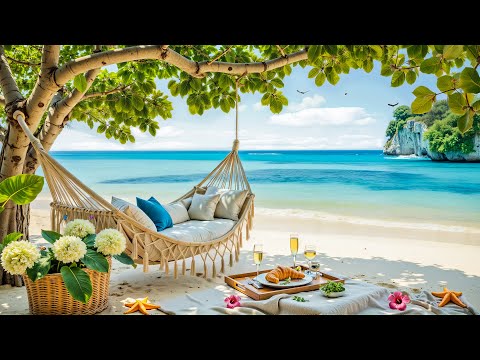 ⛱ Morning by the Sea 🌊🎵 Bossa Nova Jazz & Ocean Waves for a Refreshing and Peaceful New Day