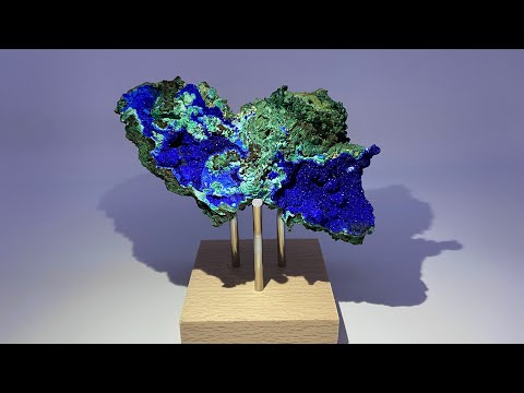 Fine Mineral Specimen: Azurite pseudomorph after Malachite from Liufengshan Mine, China