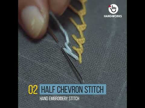 Half Chevron Stitch #handiworks #handembroidery