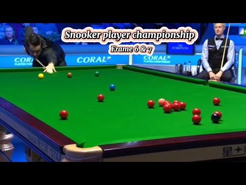 Snooker players championship Ronnie O’Sullivan Vs Neil Robertson ( frame 6 & 7).