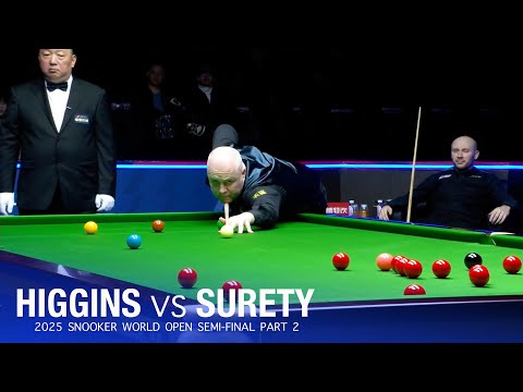 John Higgins vs Zak Surety 2025 Snooker World Open Semi Final Part 2