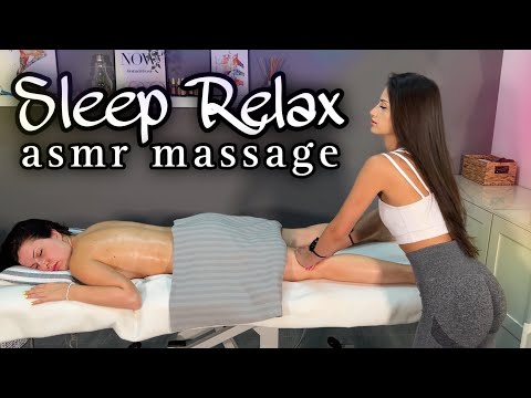 ASMR Sleep Relaxation - Relaxing ASMR Head, Back and Leg Massage for Sleep