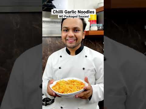 Chilli Garlic Chowmein - No Packaged Sauces (Homemade Sauce Recipe) #shorts