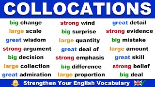 English Collocations with BIG, STRONG, GREAT and LARGE | Strengthen Your English Vocabulary