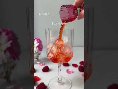 Valentine's Day Aperol Spritz  #cocktail #shorts