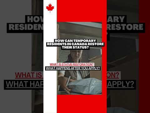 How Can Temporary Residents In Canada Restore Their Status #canada #immigrationprogram #canadapost