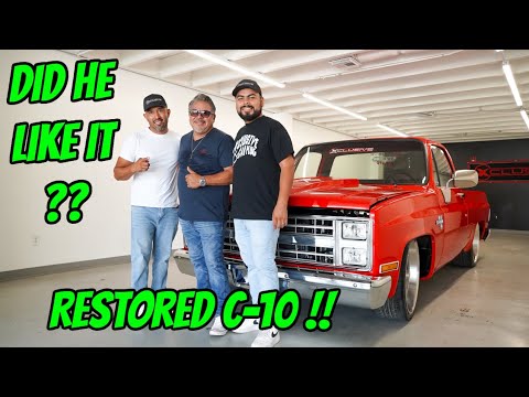 Customer's  { REACTION !!!! }To His Restored 1985 Chevy C-10