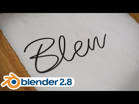 Blender Tutorial - Easy Handwriting Animation