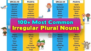 100+ Most Common Irregular Plural Nouns in English | Learn English Grammar