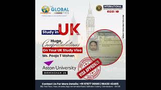 Ms. Pooja | UK Student Visa Success | Aston University, UK | The Global Ties