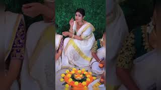 Ashwathi onam celebration video trending Tamil serial actress #Tamil #onam #trendingshorts