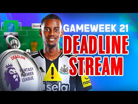 LIVE GAMEWEEK 21 DEADLINE STREAM | ISAK INJURED? | PLUS Q&A | Fantasy Premier League 2024/25