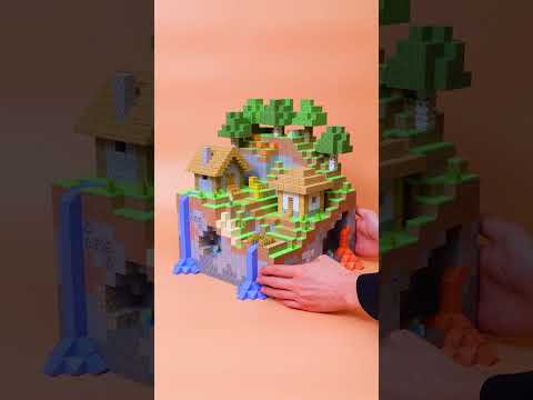 magnetic papercraft / Minecraft Village #shorts