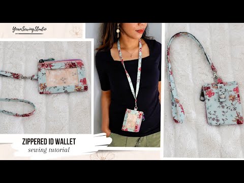 Zippered ID wallet sewing tutorial - minimalist wallet with ID window - how to sew