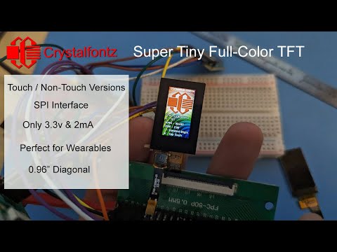 Super Tiny, Low Voltage, Full-Color TFT! Perfect for wearables!