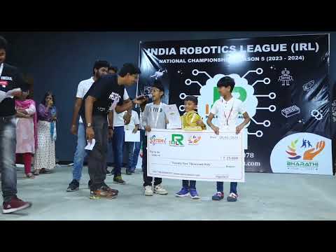 Winners of India Robotics League - junior category is Immortal Gladiators from Ekya BTM school