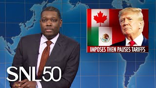 Weekend Update: Trump Causes Tariff Confusion, Elon Musk's SpaceX Starship Explodes - SNL