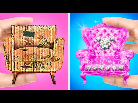 📦 MY MOM MADE ME DIY CREDIT CARD MACHINE 😱 Rich Vs Poor Hacks made from Cardboard By 123 GO