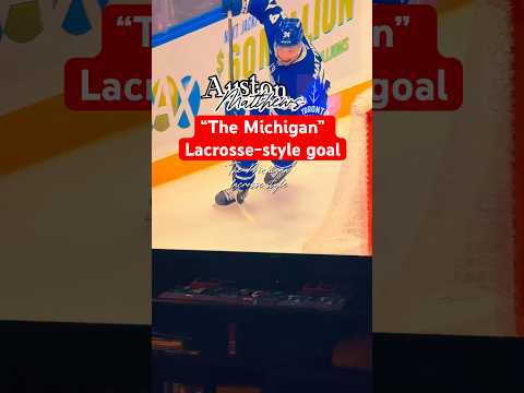 Auston Matthews “The Michigan”Lacrosse-style goal  #torontomapleleafs  #matthews #hockeygame