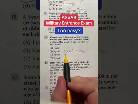 ASVAB Arithmetic Reasoning Practice Problem of the Day16 #asvab #arithmeticreasoning #afqt