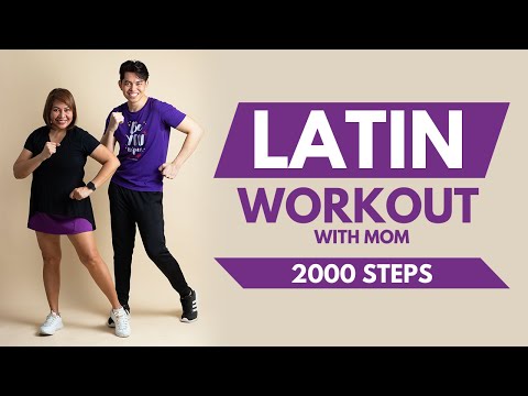 2000 STEPS LATIN DANCE WORKOUT with MOM • Beginner Friendly •  Keoni Tamayo • Workout #214