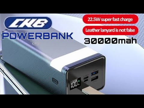 CKB HY-222 Powerbank Original 30000mah 2.1A Fast Charge Dual USB Output Powerbank With Flashlight