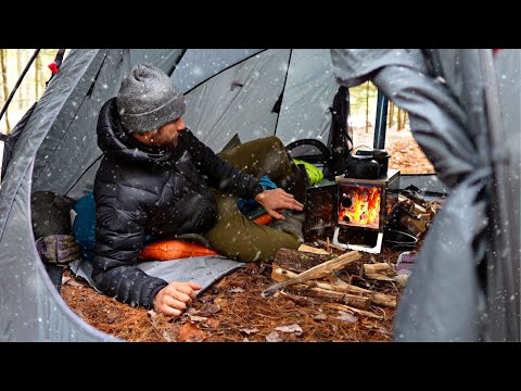 Winter Camping with Wood Burning Stove, Polar Dip and Whitewater Canoeing