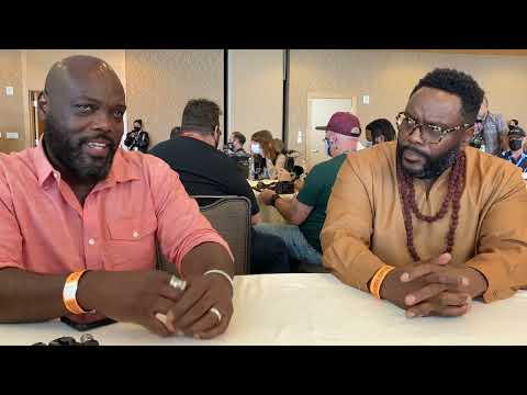 The Orville's Peter Macon (‘Lt. Commander Bortus’) and Chad L. Coleman (‘Klyden’).