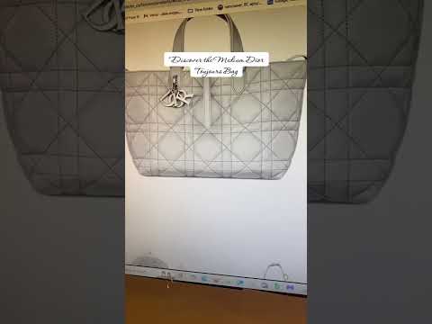 “Discover the Medium Dior Toujours Bag in Light Gray Macrocannage Calfskin:A Luxury Essentials!”Dior