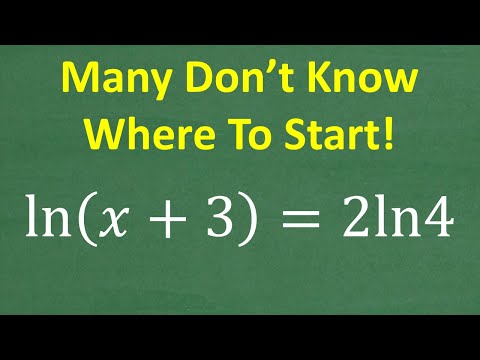 Can You Solve This? Solve ln(x+1) = 2ln4 Many Don’t Know Where To Start!